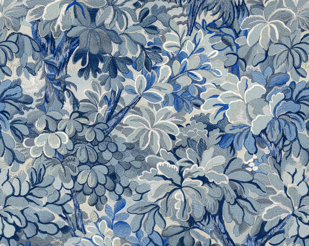 Ridge Edge Wallcovering Blue Stone WWWP885900001 by Old World Weavers Designer Wallpaper