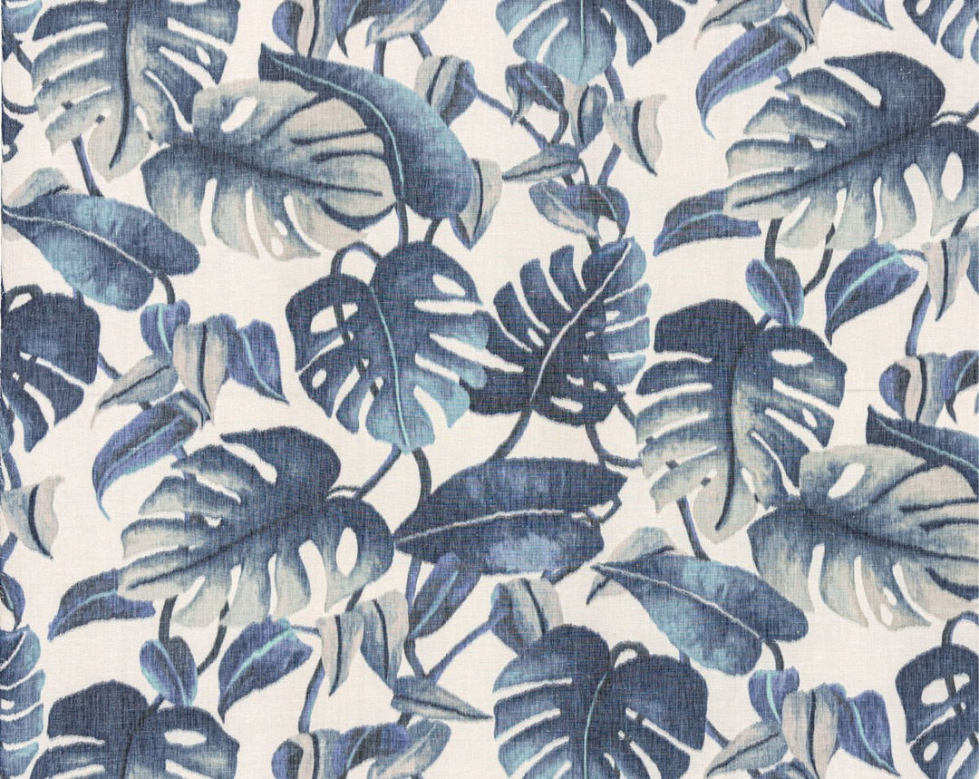 Rainforest Warp Print Blue Mirage WW166590002 by Old World Weavers Designer Fabric