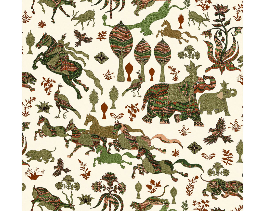 Legends Print Olive Adobe WW166620002 by Old World Weavers Designer Fabric