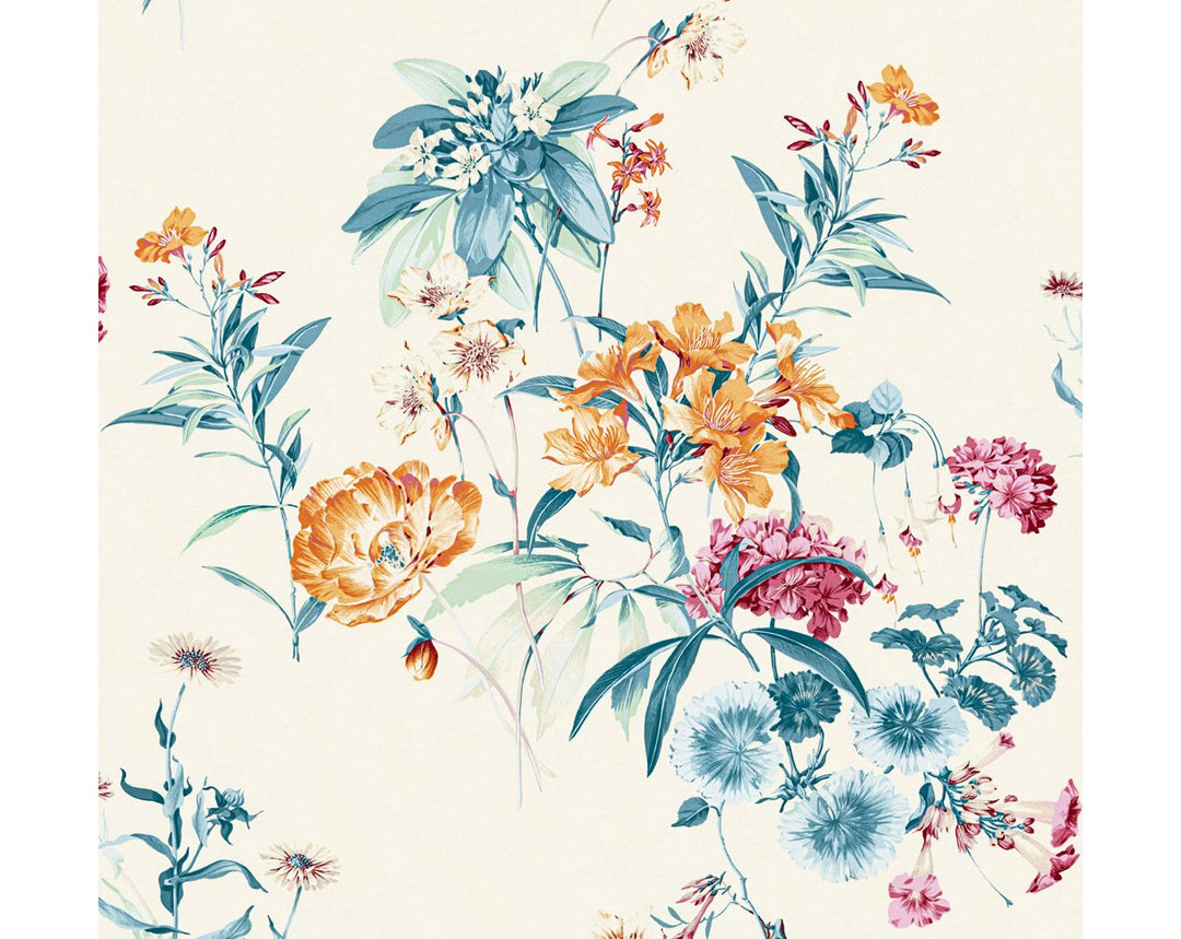 Parfumerie Orange Teal WW166630002 by Old World Weavers Designer Fabric