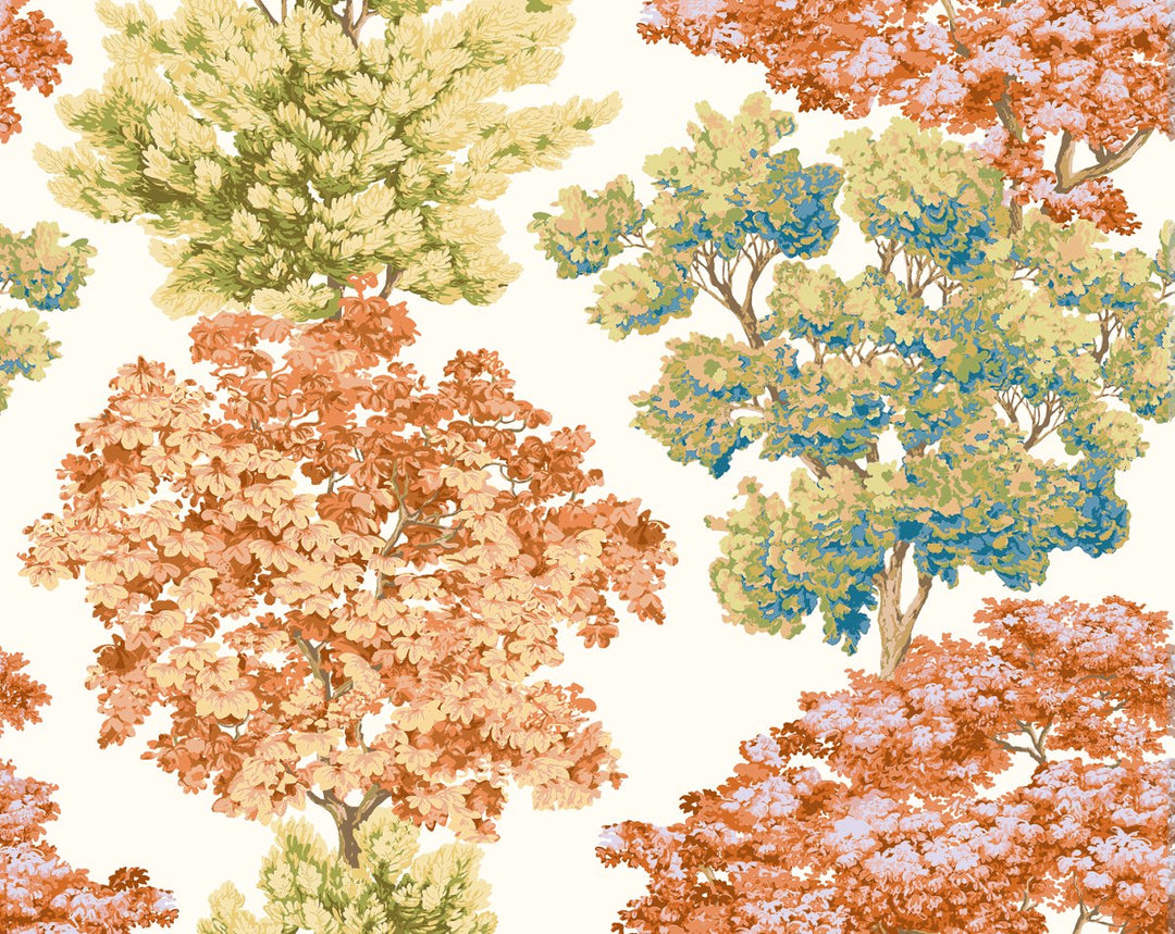 Central Park Wallcovering Autumn WWWP88583D0003 by Old World Weavers Designer Wallpaper