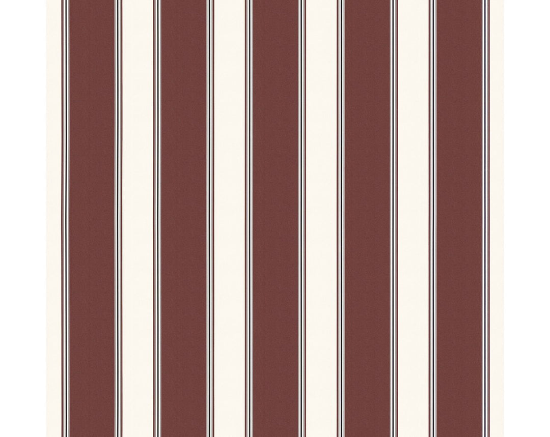 Accordion Stripe Raisin WWWP88611D0007 by Old World Weavers Designer Wallpaper