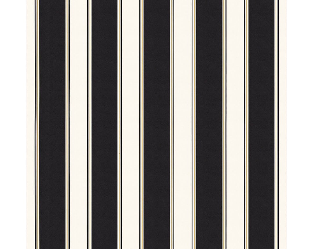 Accordion Stripe Onyx WWWP88611D0008 by Old World Weavers Designer Wallpaper