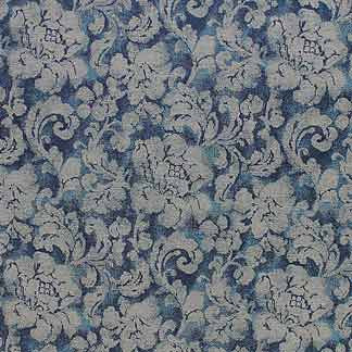 Walkerville Deep Blue 7835811002 by Carole Fabric Exclusive Mermaid 88% Polyester, 12% Viscose ITALY H: 28 1/4"V, 27 1/2"H  54" Minimum (See sample for specifics) - Fabric Carolina - Carole Exclusive