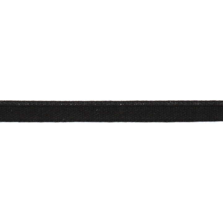 Versailles 1/8" Piping Woven Lip Cord Black by Europatex Fabric Versailles 64% Rayon, 36% Cotton 0.13 inches - Fabric Carolina -