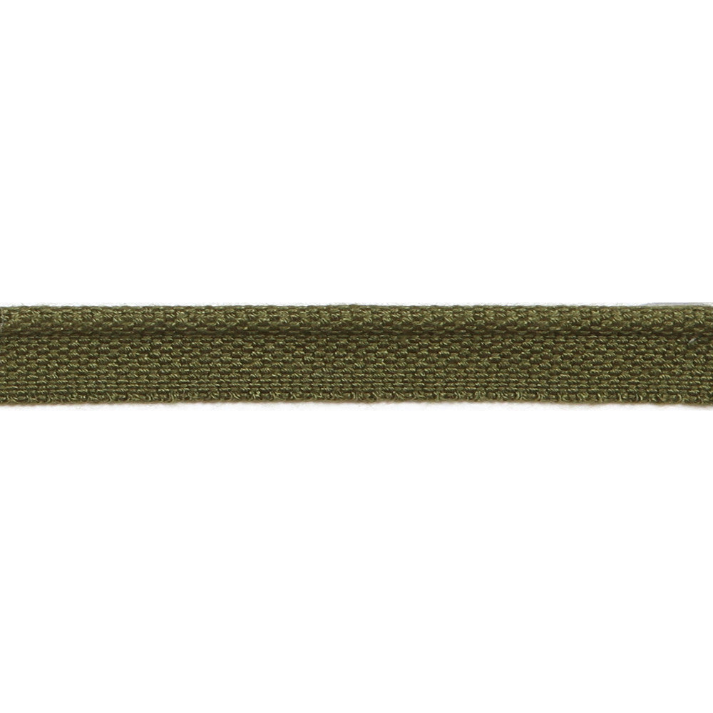Versailles 1/8" Piping Woven Lip Cord Olive by Europatex Fabric Versailles 64% Rayon, 36% Cotton 0.13 inches - Fabric Carolina -