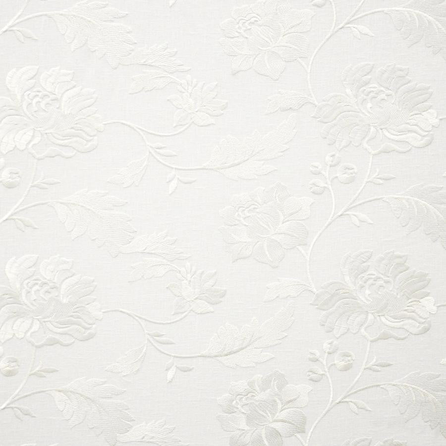 Yarrow # 730 Snow White by Maxwell Fabric Color Theory-Vol.V Caffe Latte 70% POLYESTER/30% COTTON INDIA V-9.4"H-16.9" 54"EMB51.5 - Fabric Carolina -