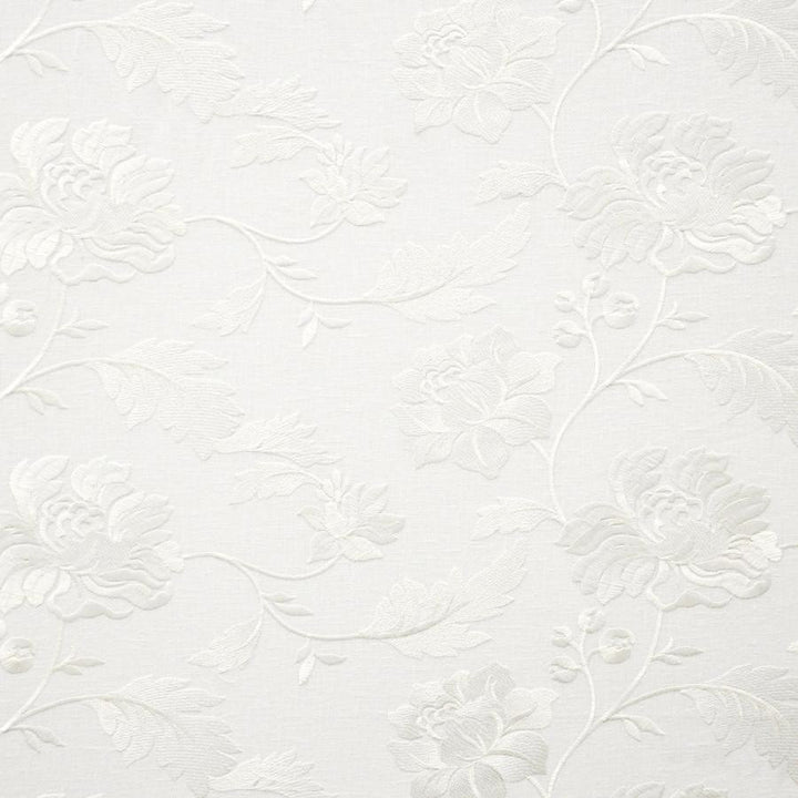 Yarrow # 730 Snow White by Maxwell Fabric Color Theory-Vol.V Caffe Latte 70% POLYESTER/30% COTTON INDIA V-9.4"H-16.9" 54"EMB51.5 - Fabric Carolina -