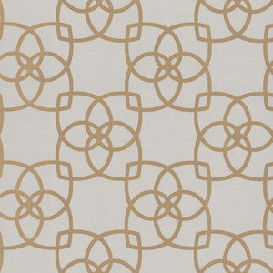Serendipity Cream & Gold Metallic Wallpaper by Antonina Vella