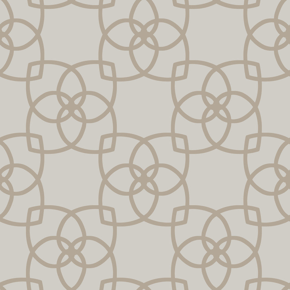 Serendipity Light Grey & Light Brown Wallpaper by Antonina Vella Antonina Vella Dazzling Dimensions Volume II Covers about 57.8 square feet 21-in by 33-ft long roll Unpasted 10.4 - Fabric Carolina -