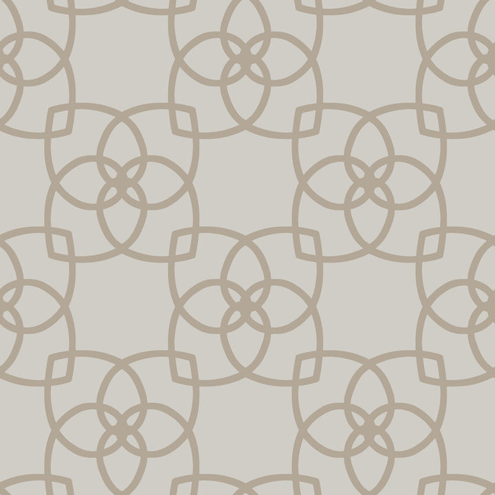 Serendipity Light Grey & Light Brown Wallpaper by Antonina Vella Antonina Vella Dazzling Dimensions Volume II Covers about 57.8 square feet 21-in by 33-ft long roll Unpasted 10.4 - Fabric Carolina -
