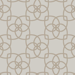 Serendipity Light Grey & Light Brown Wallpaper by Antonina Vella