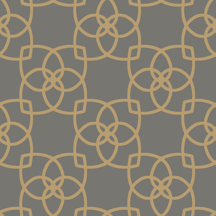 Serendipity Grey & Gold Metallic Wallpaper by Antonina Vella Antonina Vella Dazzling Dimensions Volume II Covers about 57.8 square feet 21-in by 33-ft long roll Unpasted 10.4 - Fabric Carolina -