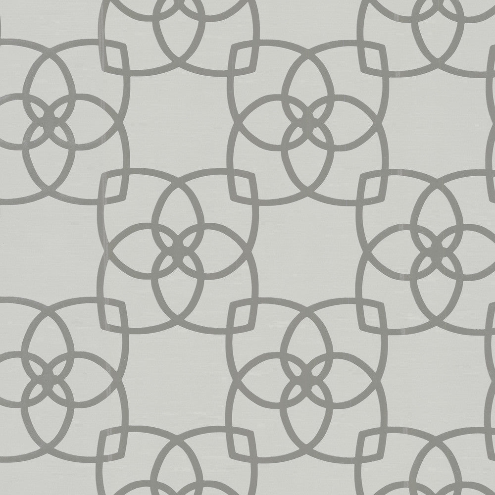 Serendipity Pale Grey Metallic Wallpaper by Antonina Vella Antonina Vella Dazzling Dimensions Volume II Covers about 57.8 square feet 21-in by 33-ft long roll Unpasted 10.4 - Fabric Carolina -