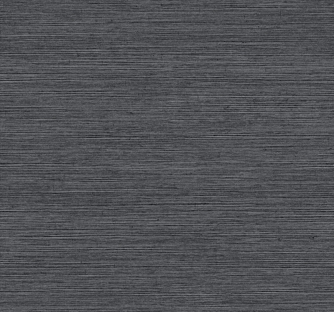 Shining Sisal Grasscloth Black Metallic Wallpaper by Inspired by Color Designer