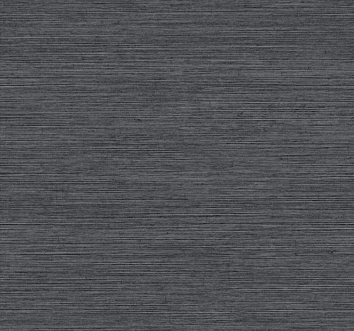 Shining Sisal Grasscloth Black Metallic Wallpaper by Inspired by Color Designer