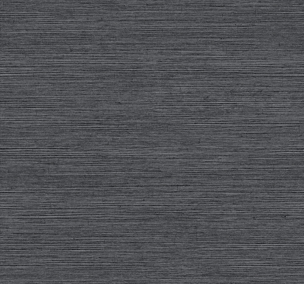 Shining Sisal Grasscloth Black Metallic Wallpaper by Inspired by Color Black & White, III Covers about 57.8 square feet 21-in by 33-ft long roll Unpasted 0 - Fabric Carolina -