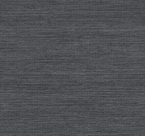 Shining Sisal Grasscloth Black Metallic Wallpaper by Inspired by Color