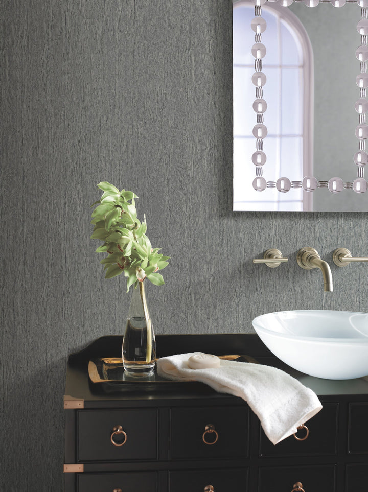 Natural Texture Grey Wallpaper by Antonina Vella Designer