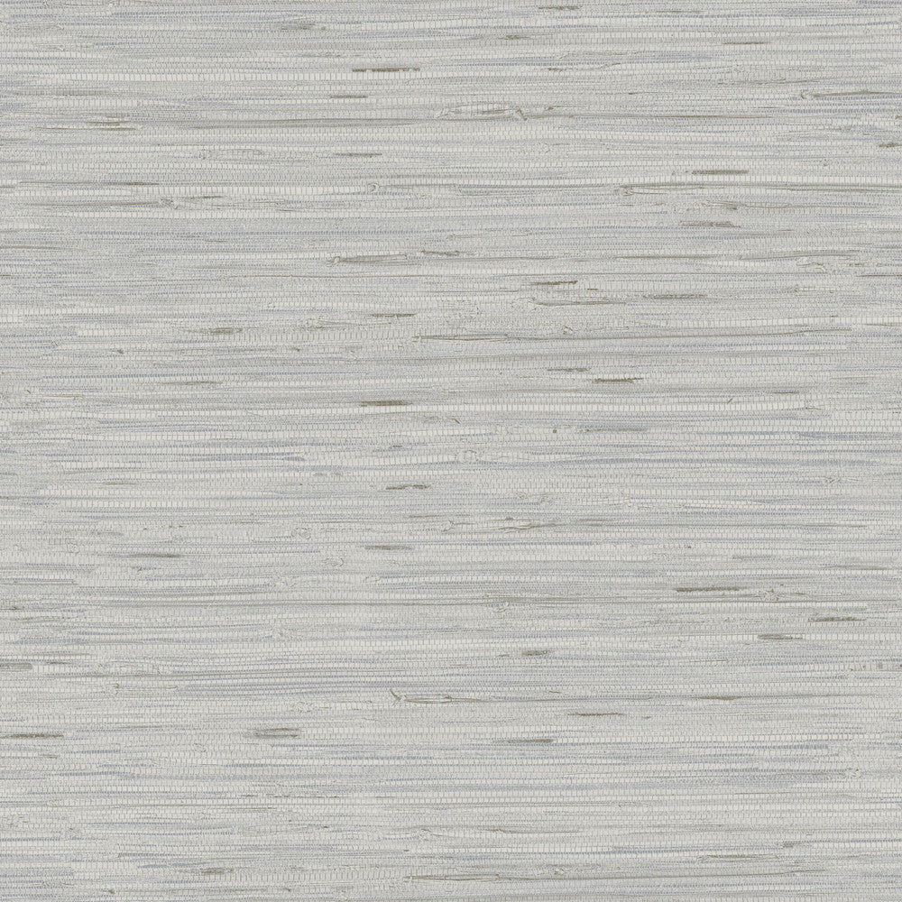Lustrous Grasscloth Silver Wallpaper by York Wallcoverings Grasscloth Resource Library Covers about 57.8 square feet 21-in by 33-ft long roll Unpasted 21 - Fabric Carolina -