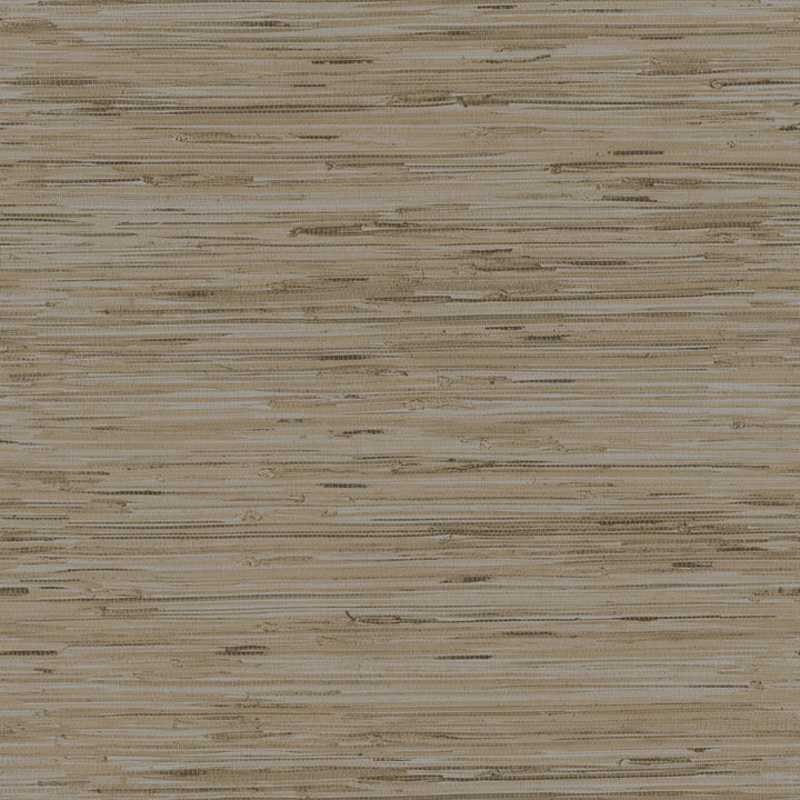 Lustrous Grasscloth Silver & Taupe Wallpaper by York Wallcoverings Grasscloth Resource Library Covers about 57.8 square feet 21-in by 33-ft long roll Unpasted 21 - Fabric Carolina -