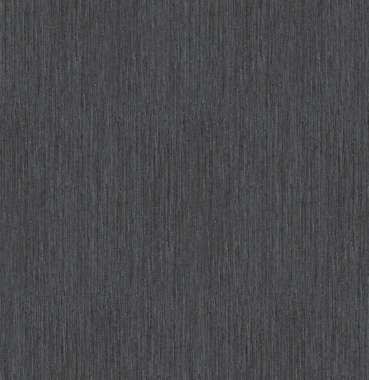 Seagrass Black & Silver Wallpaper by York Wallcoverings Grasscloth Resource Library Covers about 57.8 square feet 21-in by 33-ft long roll Unpasted 25.2 - Fabric Carolina -