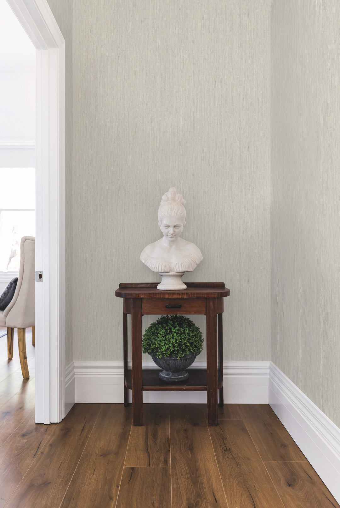 Seagrass Cream & Grey Wallpaper by York Wallcoverings Designer