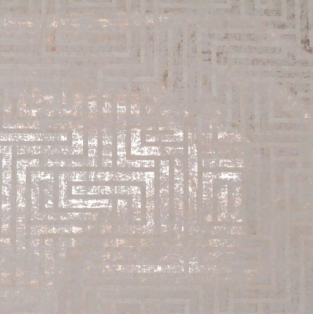 A Maze White Wallpaper by York Wallcoverings Mid Century Covers about 60.8 square feet 27-in by 27-ft long roll Unpasted 25.2 - Fabric Carolina -