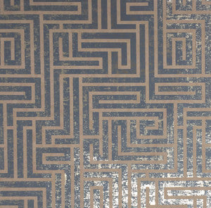 A Maze Blue Wallpaper by York Wallcoverings
