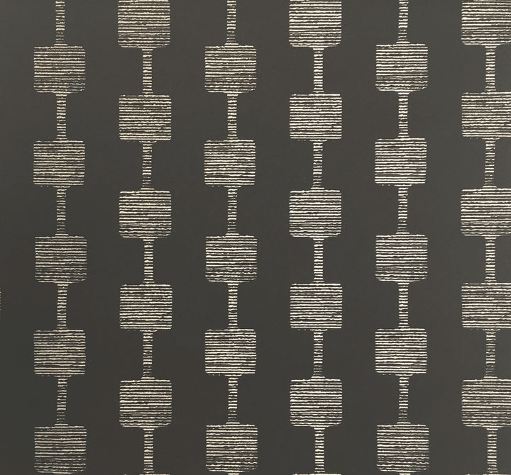 Micro Mini Black Wallpaper by York Wallcoverings Mid Century Covers about 57.8 square feet 21-in by 33-ft long roll Unpasted 25.2 - Fabric Carolina -