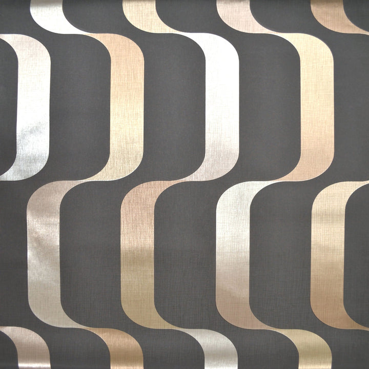 Ribbon Black Wallpaper by York Wallcoverings Designer