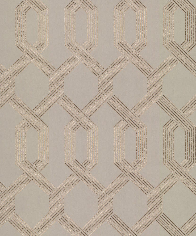 Viva Lounge Gold Metallic Wallpaper by York Wallcoverings Shimmering Finishes Covers about 57.8 square feet 21-in by 33-ft long roll Unpasted 25.2 - Fabric Carolina -