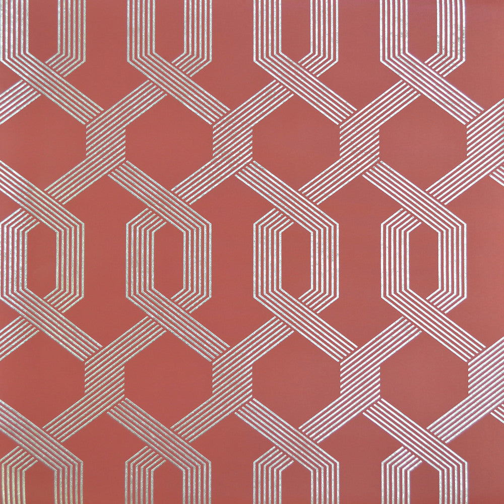 Viva Lounge Red Wallpaper by York Wallcoverings Mid Century Covers about 57.8 square feet 21-in by 33-ft long roll Unpasted 25.2 - Fabric Carolina -