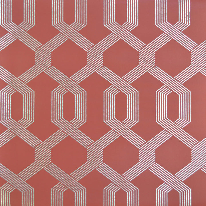 Viva Lounge Red Wallpaper by York Wallcoverings Mid Century Covers about 57.8 square feet 21-in by 33-ft long roll Unpasted 25.2 - Fabric Carolina -