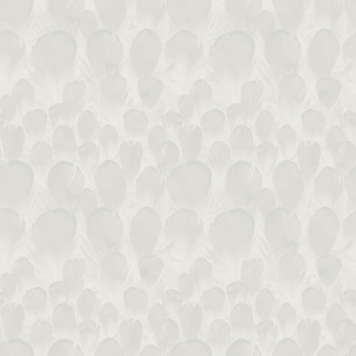 Feathers White Wallpaper by Antonina Vella Antonina Vella Natural Opalescence Covers about 57.8 square feet 21-in by 33-ft long roll Unpasted 20.8 - Fabric Carolina -