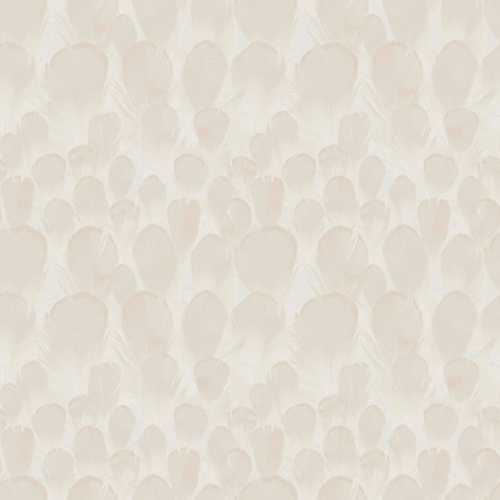 Feathers Cream Wallpaper by Antonina Vella Antonina Vella Natural Opalescence Covers about 57.8 square feet 21-in by 33-ft long roll Unpasted 20.8 - Fabric Carolina -