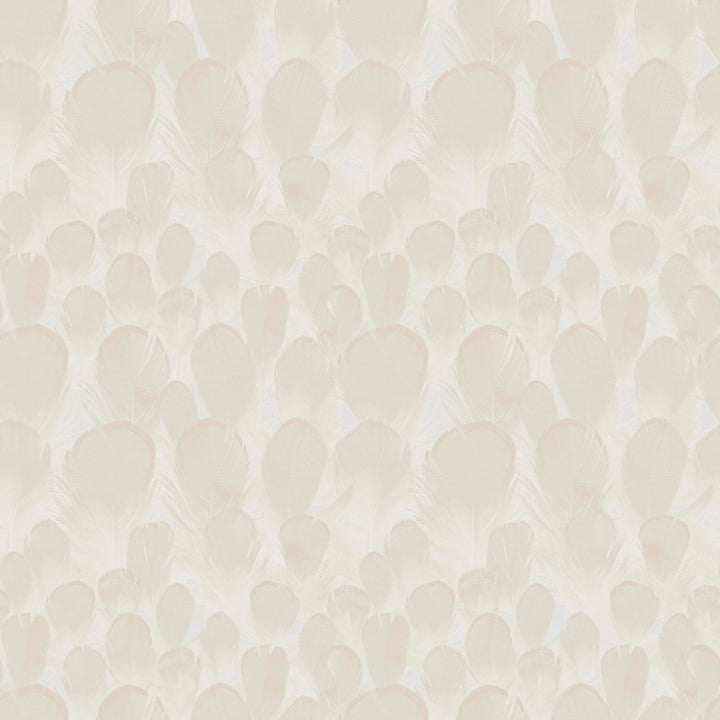 Feathers Cream Wallpaper by Antonina Vella Antonina Vella Natural Opalescence Covers about 57.8 square feet 21-in by 33-ft long roll Unpasted 20.8 - Fabric Carolina -