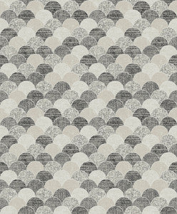 Mermaid Scales Black & White Wallpaper by Antonina Vella