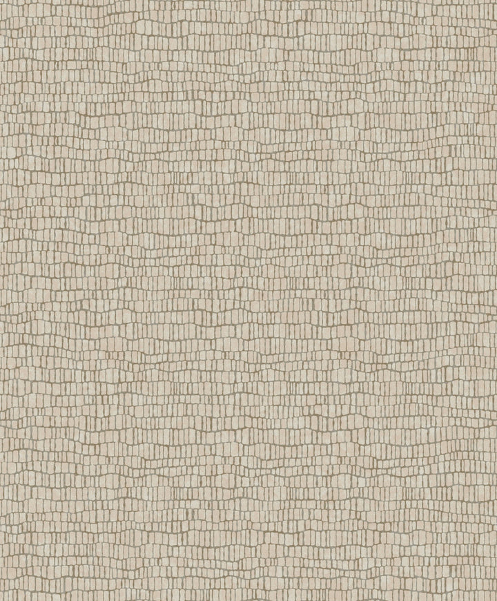 Skin Beige Metallic Wallpaper by Antonina Vella Antonina Vella Natural Opalescence Covers about 57.8 square feet China Unpasted 25.2-in repeat, straight match 21-in by 33-ft long roll - Fabric Carolina -