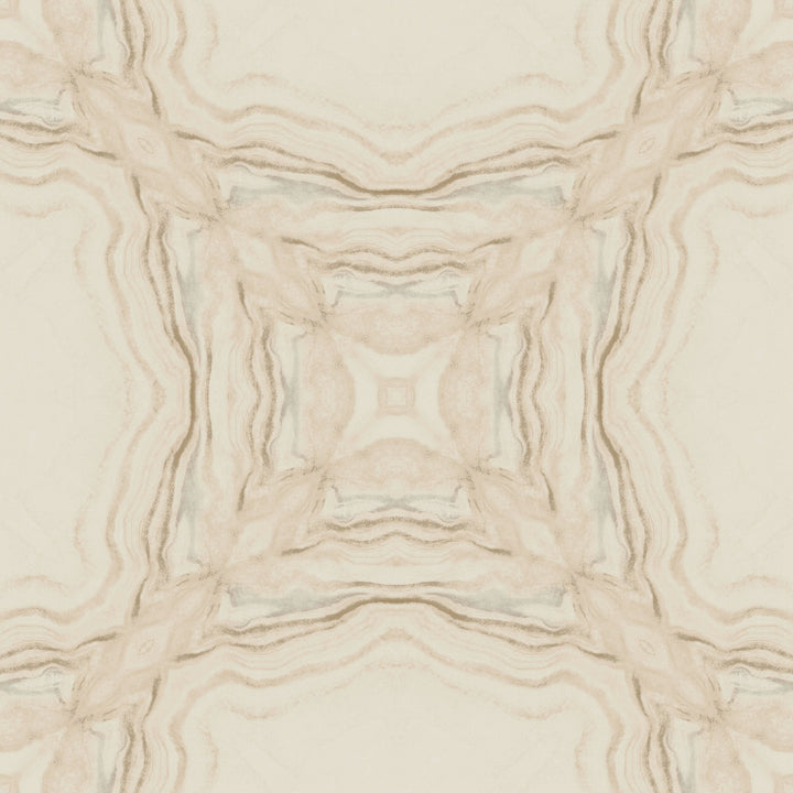 Stone Kaleidoscope Beige Metallic Wallpaper by Antonina Vella Antonina Vella Natural Opalescence Covers about 57.8 square feet 21-in by 33-ft long roll Unpasted 20.8 - Fabric Carolina -