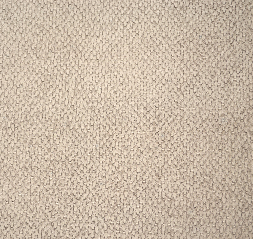 Stretched Hexagons Taupe Wallpaper by Antonina Vella Antonina Vella Natural Opalescence Covers about 57.8 square feet 21-in by 33-ft long roll Unpasted 0 - Fabric Carolina -