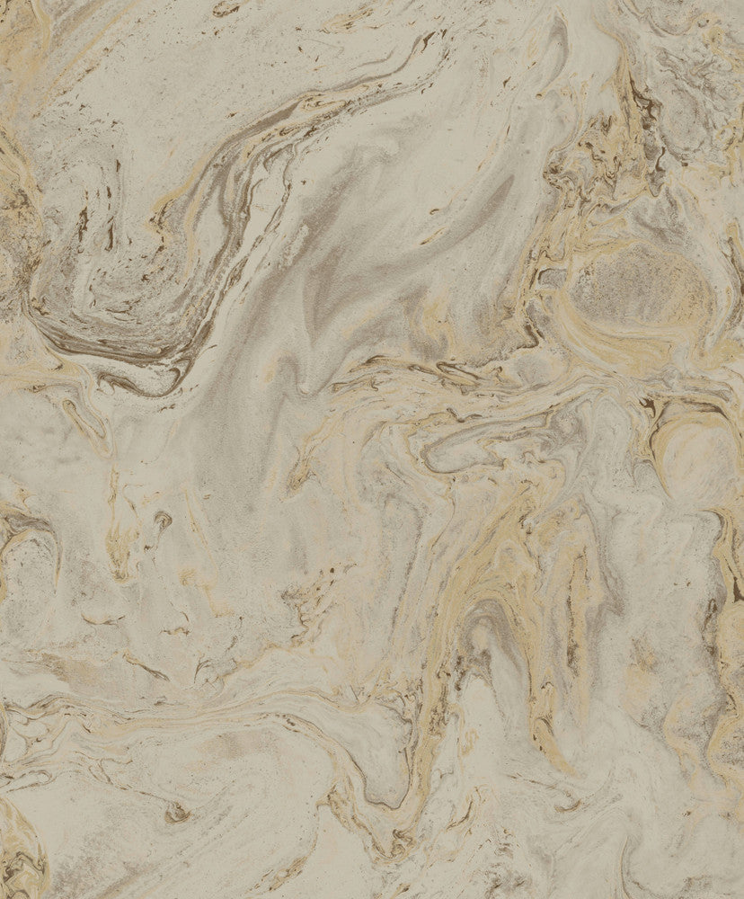 Oil & Marble Mink Metallic Wallpaper by Antonina Vella Antonina Vella Natural Opalescence Covers about 57.8 square feet 21-in by 33-ft long roll Unpasted 25.2 - Fabric Carolina -
