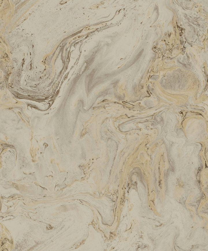 Oil & Marble Mink Metallic Wallpaper by Antonina Vella Antonina Vella Natural Opalescence Covers about 57.8 square feet 21-in by 33-ft long roll Unpasted 25.2 - Fabric Carolina -