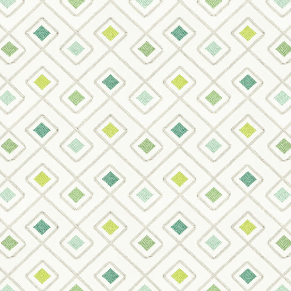 Yankee 3 Seamist by Stout Fabric Rainbow Library Seagreen/Amethyst 52% Polyester 48% Cotton Linen Cotton Embroidery INDIA Horizontal: 12.75 and Vertical: 9 51 in - Fabric Carolina -