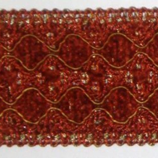 YF653X Col. Cinnabar by Europatex Fabric Palladian 50% Polyester / 50% Rayon China See Sample Horizontal: N/A and Vertical: N/A 2.00 inches  - Fabric Carolina -