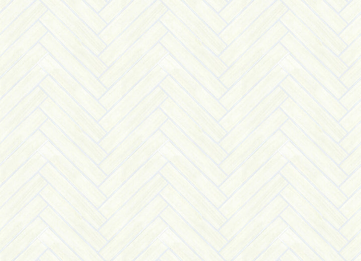 Herringbone Wood Veneer Apple Blossom Wallpaper by Ronald Redding Designer