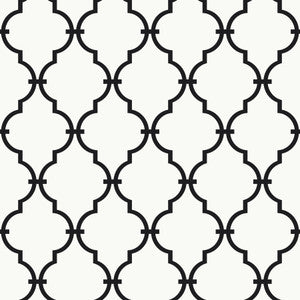 Modern Trellis Black Wallpaper by Inspired by Color