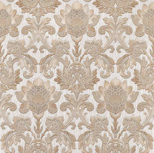 Dis Scudo Beige Damask Wallpaper by Brewster