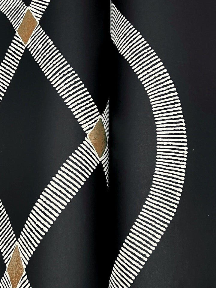 Ellena Black Wallpaper by Ronald Redding Designer
