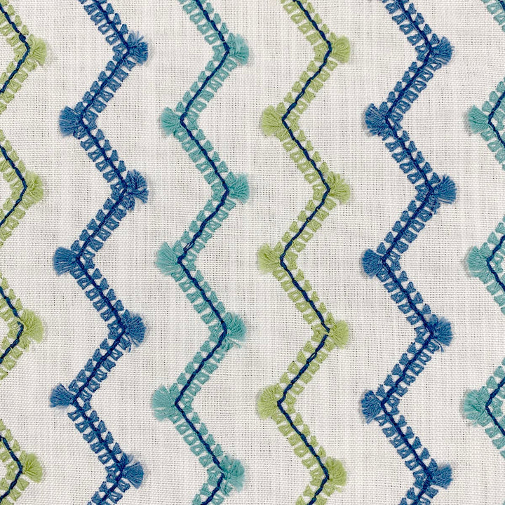 Zag Oceanic by Magnolia Fabric - Base: 100% Polyester Emb: 100% Cotton India 5000 Horizontal: 4.50" and Vertical: 2" 53" - Fabric Carolina -